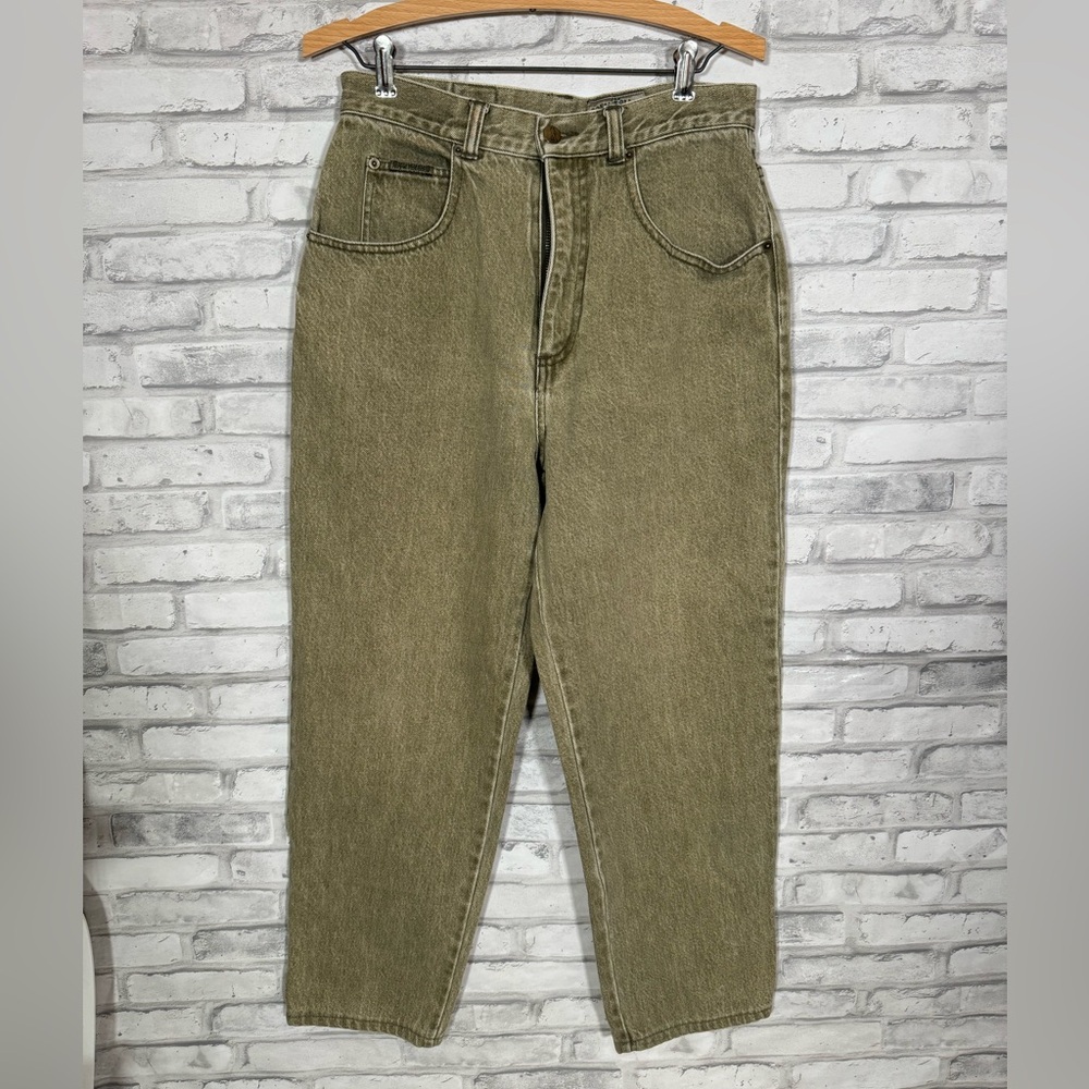 The Royal Robbins Vintage Green Grunge High Waisted Jeans
